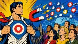 Maxwell standing heroically before a glowing shield displaying a WCAG 2.2 compliance seal over digital web code.